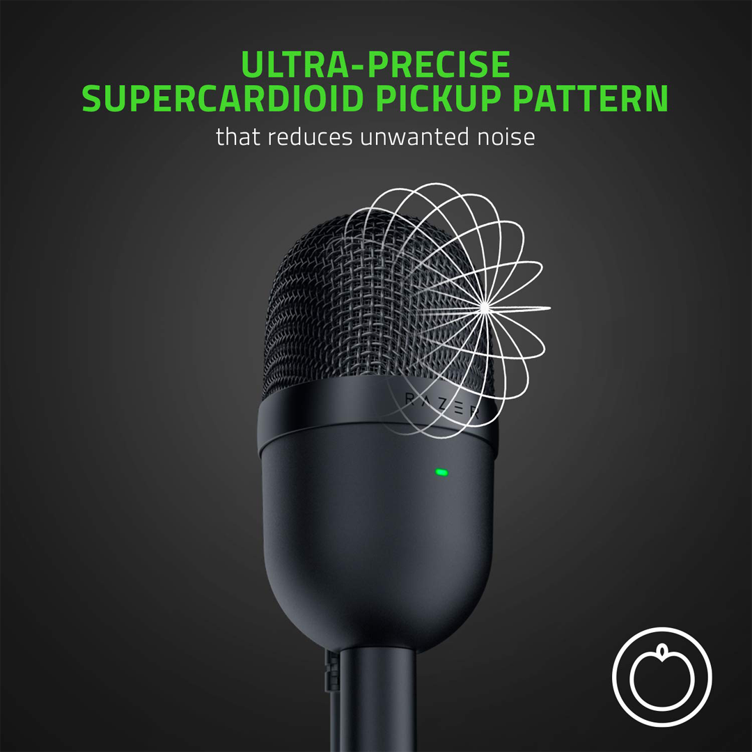 Razer Seiren V3 Mini - Ultra-Compact USB Microphone with Tap-to-Mute Razer Seiren V3 Mini - Ultra-Compact USB Microphone with Tap-to-Mute